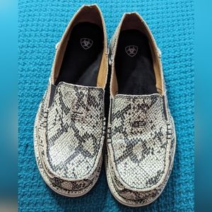 Ariat Leather Cruiser snakeskin slip on
